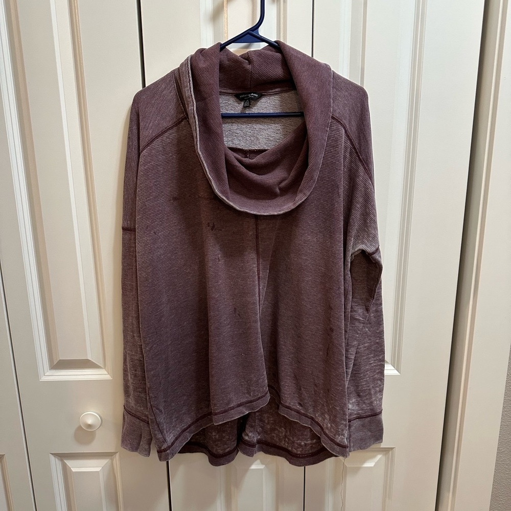Cozy Cowl Neck Sweater - Purple